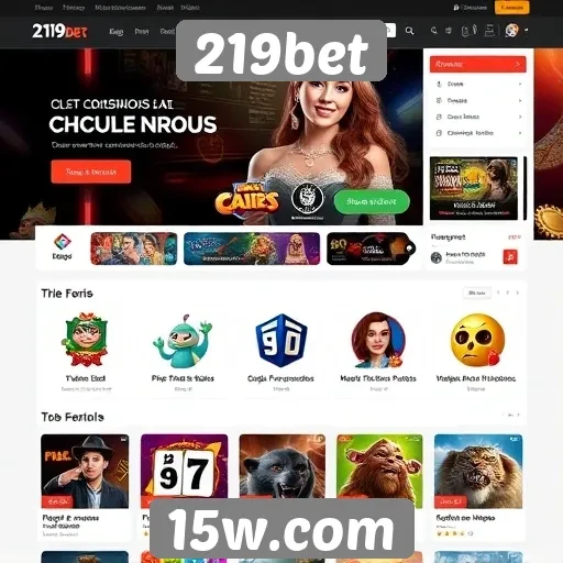 A interface do usuário do site 219bet